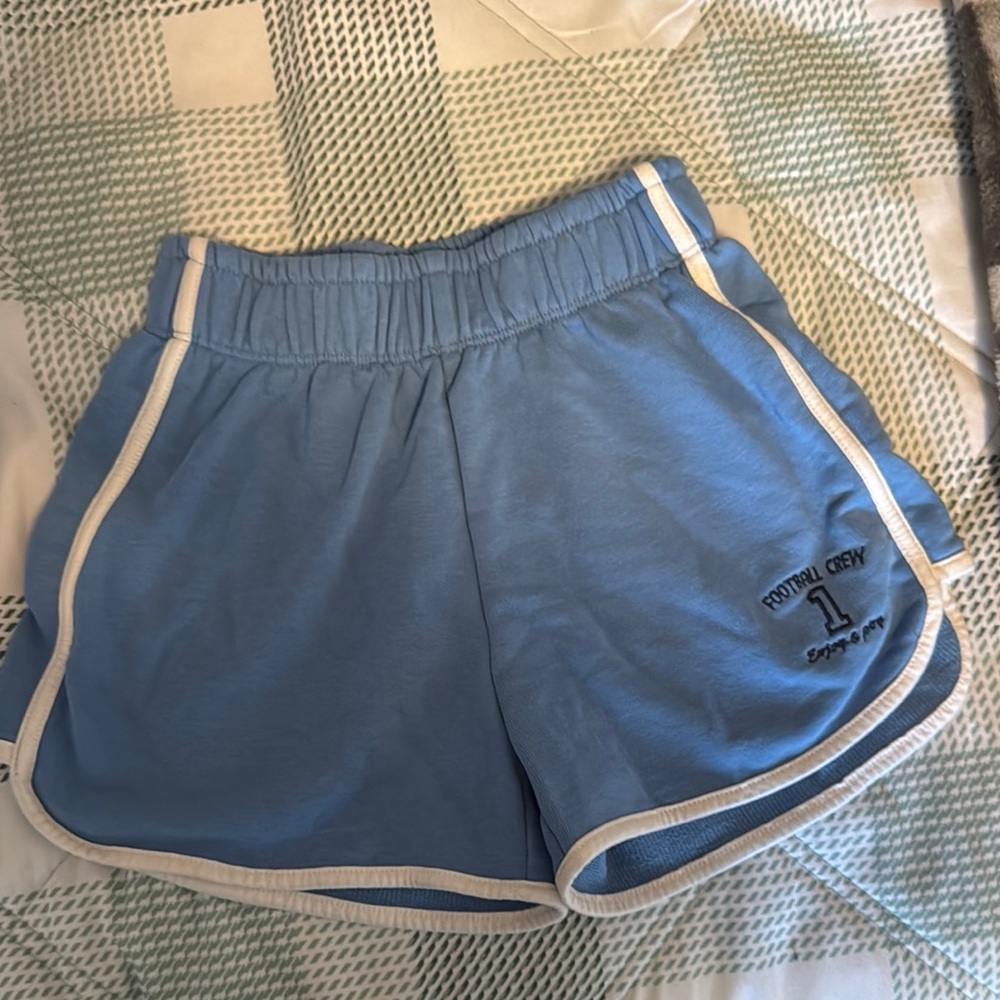 Zara Blue Athletic Shorts with Elastic Waistband